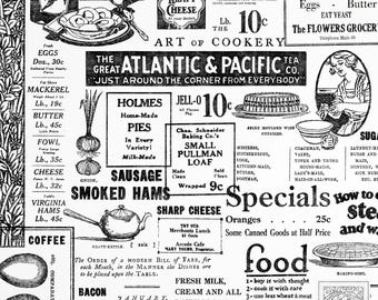 Vintage Text Fragment Overlays (Cooking & Food): Junk Journal Ephemera (PNGs + SVGs Digital Download)