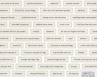 Country Charm Printable Words & Phrases: Vintage Ephemera (PDF)