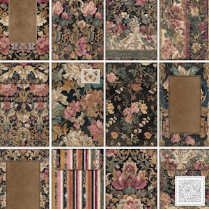enveloppes pour pièces de monnaie imprimables charme vintage & cartes de correspondance - éphémères de journal indésirable, téléchargement numérique, fabrication de cartes, scrapbooking