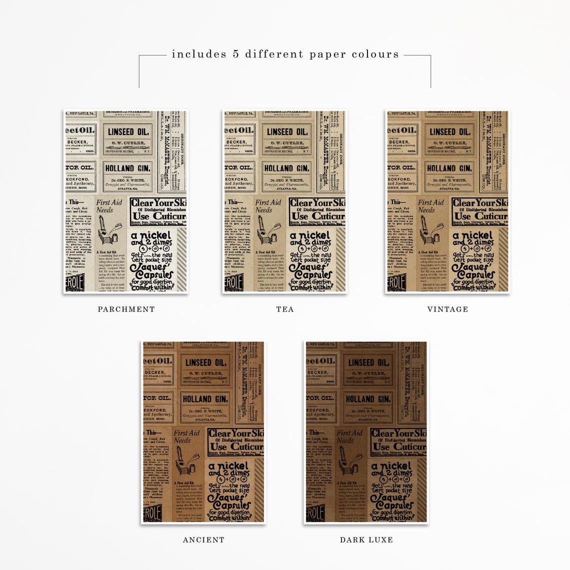 Vintage Printable Paper Bits Medical & Pharmacy Set 01 - Junk Journal ...