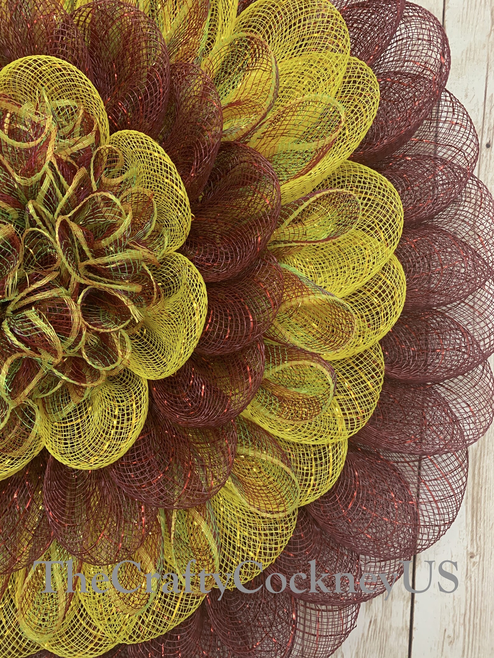 Deco Mesh Flower Wreath UITC Board Fall Spring Everyday Etsy