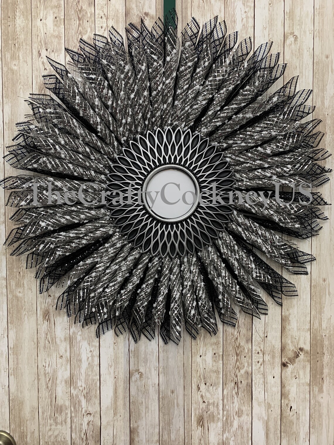 Deco Mesh Flower Wreath Mirror Wreath UITC Board Modern Etsy