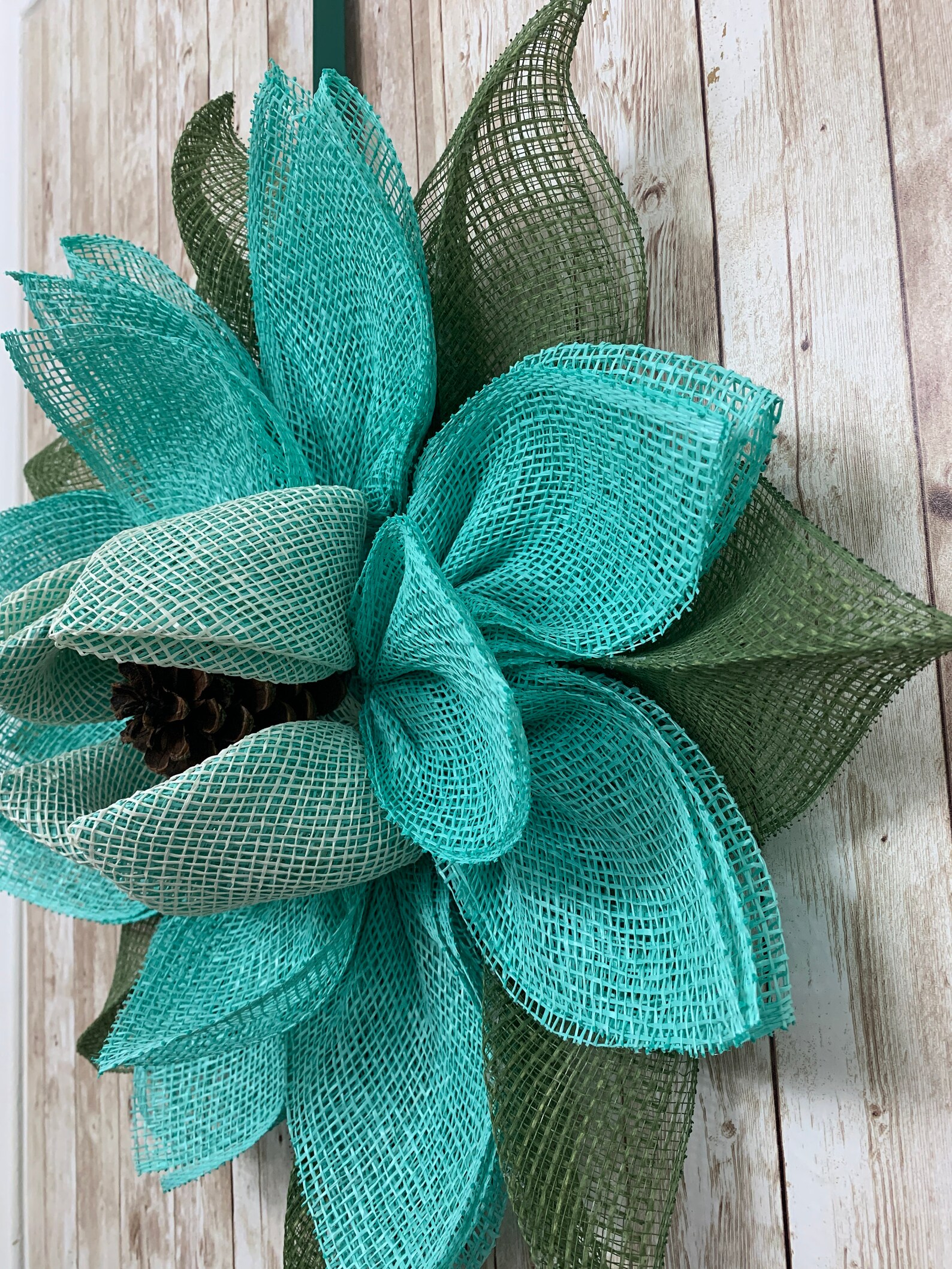 Mint Green Magnolia Flower Wreath Poly Burlap Flower Wreath Etsy mint-green-magnolia-flower-wreath-poly-burlap-flower-wreath-etsy