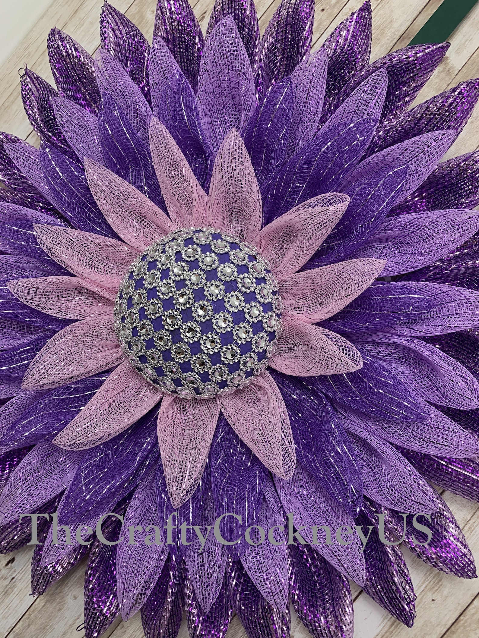 Deco Mesh Flower Wreath UITC Board Spring Flower Wreath Etsy