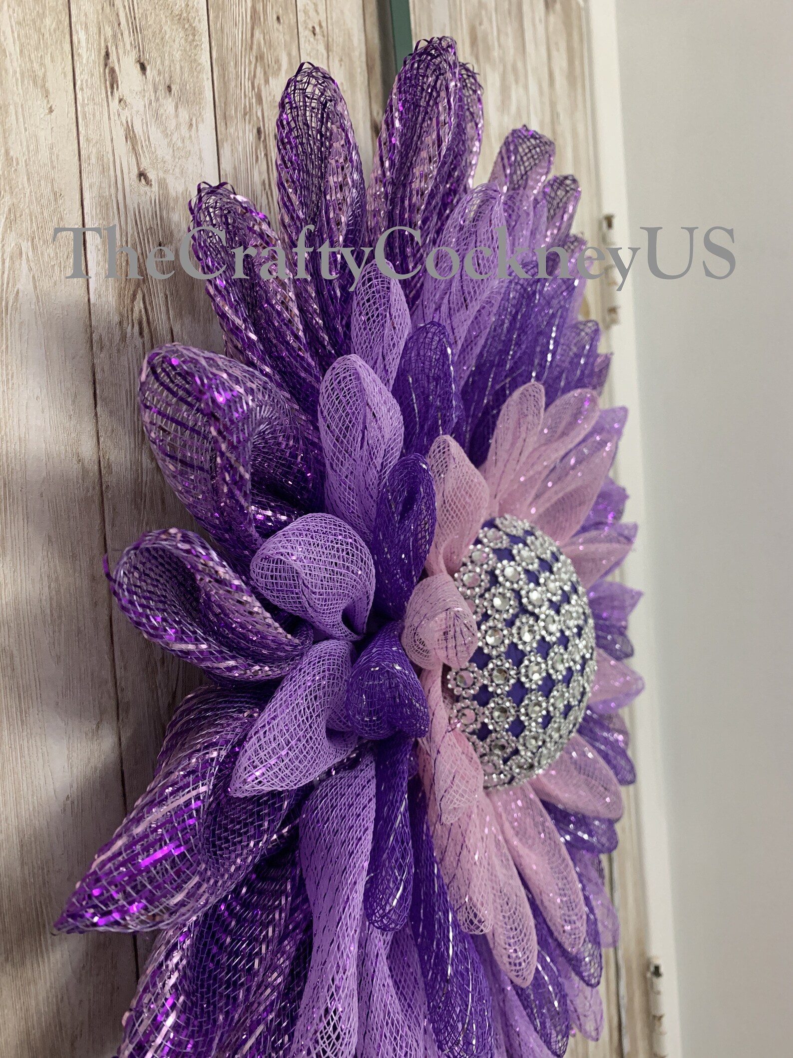 Deco Mesh Flower Wreath UITC Board Spring Flower Wreath Etsy