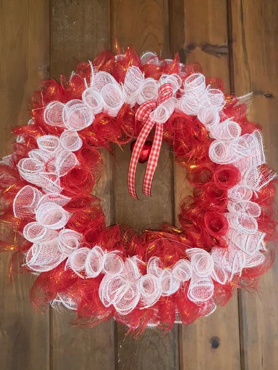 Mesh Ribbon Wreaths, Deco Mesh Ribbon Wreath