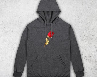 Flower - Rose Hoodie - Unisex Pullover Hoodie - Hoodie for Women - Hoodie for Men - Hoodie sweatshirt By Berts - Valentine Day hoodie