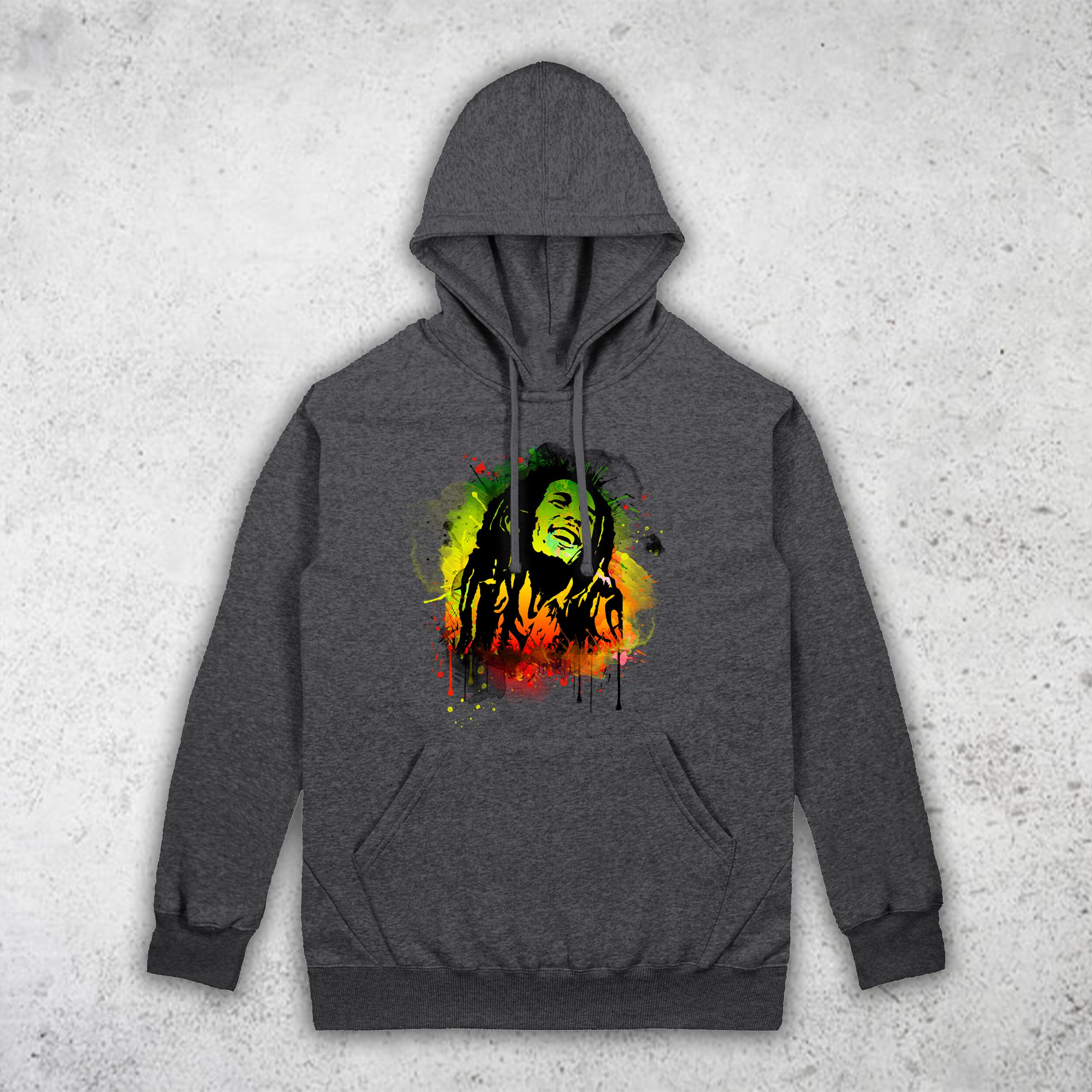 Bob Marley Puffy Paint Hoodie