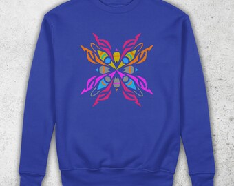 Butterfly Sweatshirt - Unisex Pullover Sweatshirt - Sweatshirts for Women - Sweatshirt for Men - Long Sleeve Tee- Shirt By Berts - Best Gift