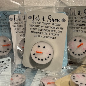 Snowmen tea light candles stocking stuffers christmas gift Holiday Gift