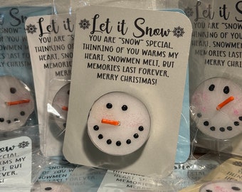 Snowmen tea light candles stocking stuffers christmas gift Holiday Gift