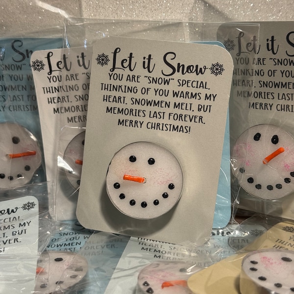 Snowmen tea light candles stocking stuffers christmas gift ships next business day!!!