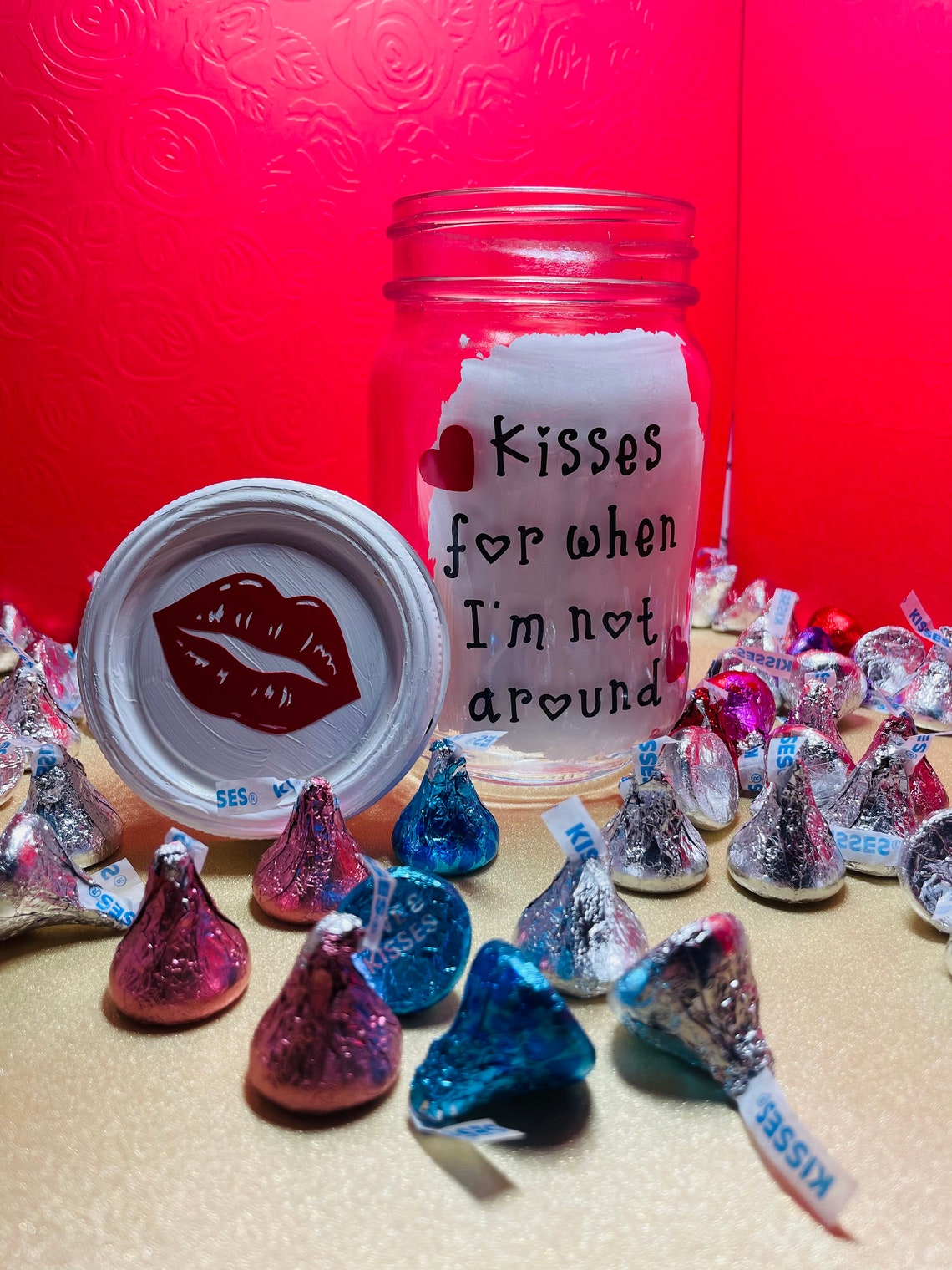 Kisses for When I'm Not Around Valentines Gift Long | Etsy