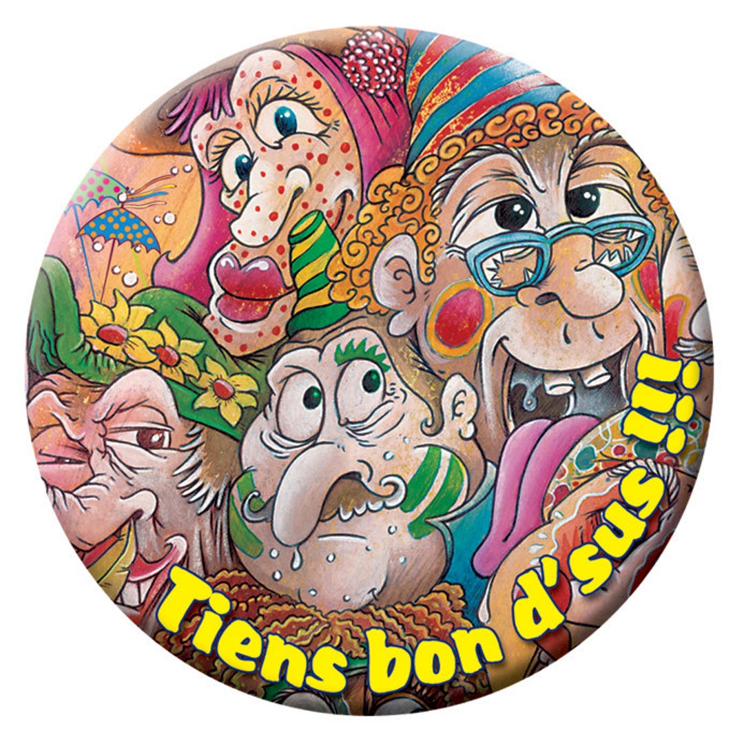 LOT 3 BADGES Carnaval de Dunkerque Ma tante, Zotches, 58 mm idéal