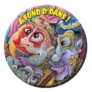 Carnavalsbadge van Duinkerke “Volledig binnen!” - 75 mm
