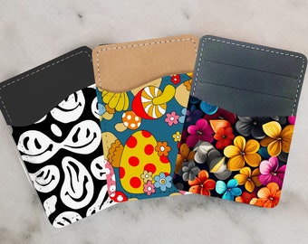 Tarjetero personalizado para teléfono, adhesivo para iPhone/Android