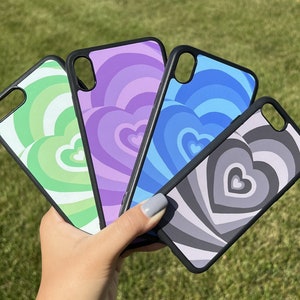 Option Herz Handyhülle, braun Swirl Herz Liebe süß iPhone Handyhülle, weise grüne Herz Handyhülle Kartenhalter