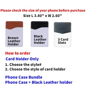 Porte-cartes téléphoniques personnalisé, portefeuille autocollant, iPhone/Android image 2