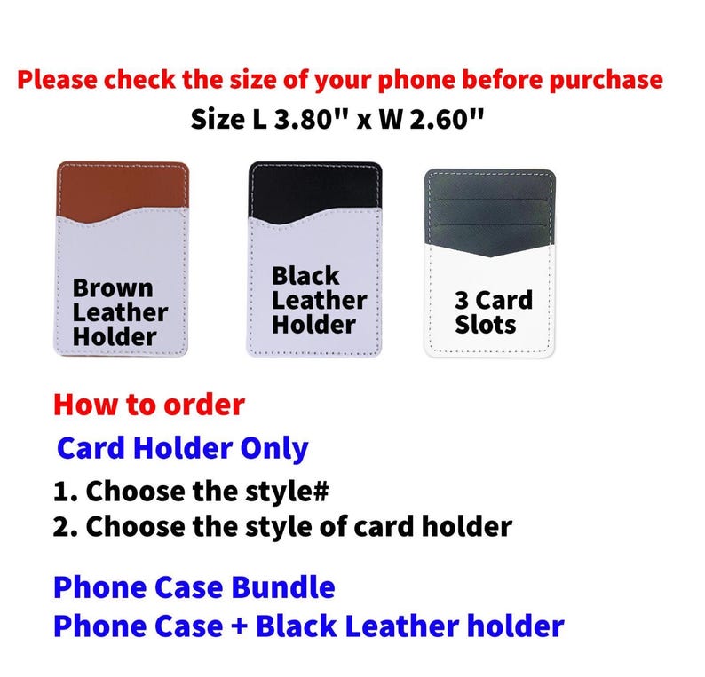 Porte-cartes téléphoniques personnalisé, portefeuille autocollant, iPhone/Android image 2