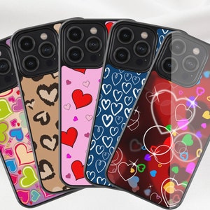 love heart pattern phone case, heart iPhone case, Valentine Phone case, Valentine’s Day iPhone case, hearts samsung phone case