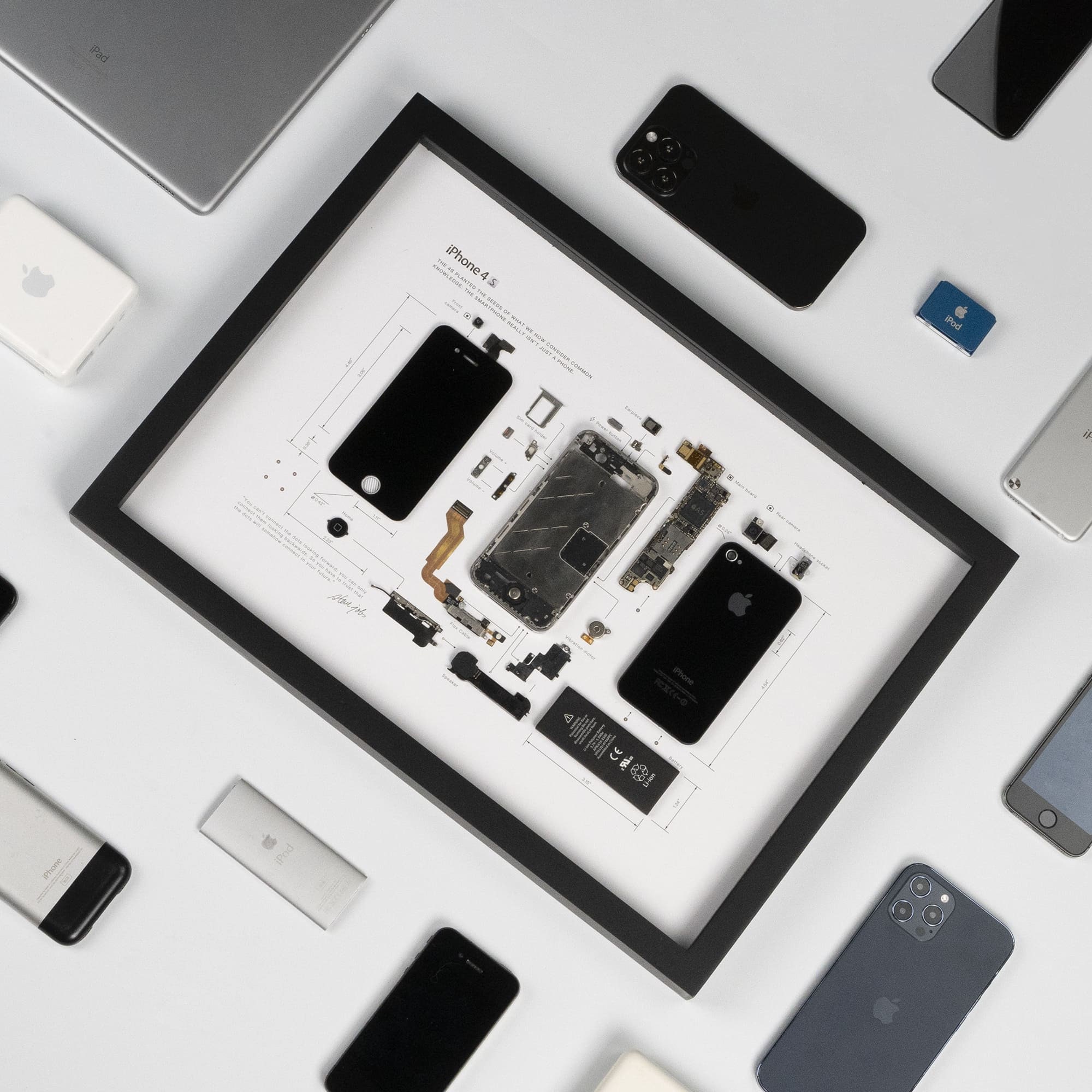 Disassembled iPhone 4S Art – Framed Tech Deconstruction - Etsy