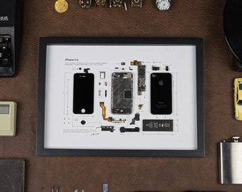 GridStudio iPhone 4S 分解図 アート作品 GRID® 4S-Grid Studio