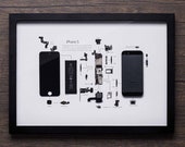 Framed iPhone 5 Disassembled Phone Teardown iPhone Wall Art Framed iPhone 5 Disassembled Phone Teardown iPhone Wall Art