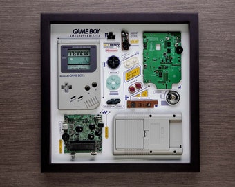 Framed Nintendo Game Boy GB  Disassembled Game Console Tear Down Wall Art Gifts for Friends Wall Decor