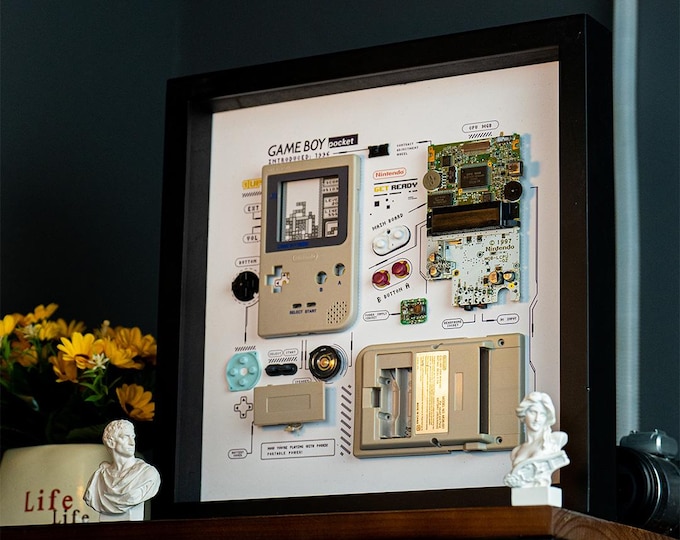 Framed Nintendo Game Boy Pocket Deconstructed Wall Art