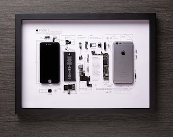 Disassembled iPhone Framed Art: Tech Lover Gift - Etsy