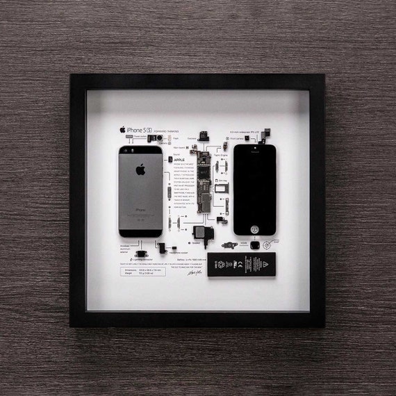 フレーム入り iPhone 5S 分解済み電話分解 iPhone ウォール フレーム入り iPhone 5S 分解済み電話分解 iPhone ウォール