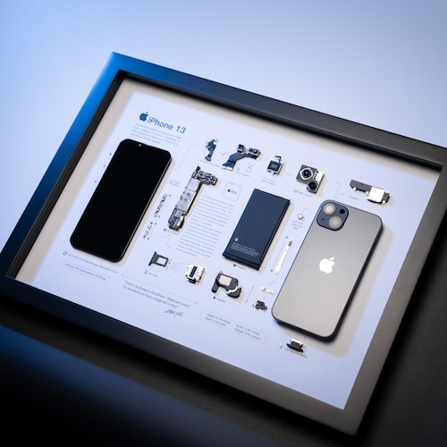 Disassembled iPhone Framed Art: Tech Lover Gift - Etsy