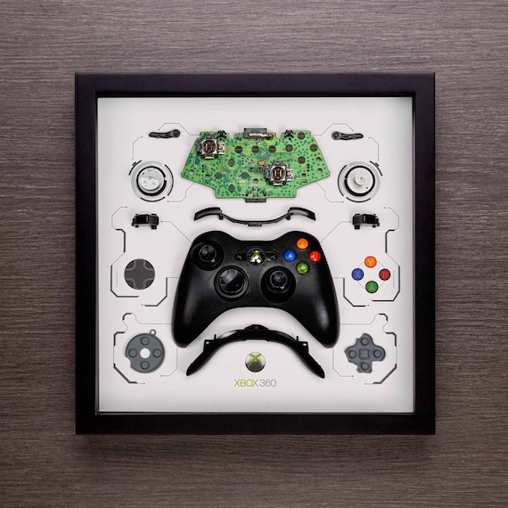 Framed Xbox 360 Controller Disassembled Game Console Tear Down
