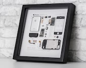 Framed iPhone 2G Disassembled Phone Teardown iPhone Wall Art
