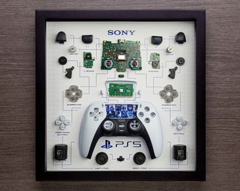 Arte enmarcado del mando de PlayStation 5: Desmontaje del DUALSENSE 5