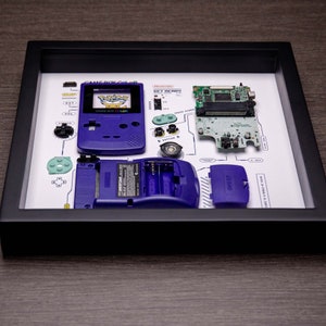 Framed Nintendo Game Boy Color GBC Disassembled Game Console Tear Down Wall Art Gifts for Friends Wall Decor image 9