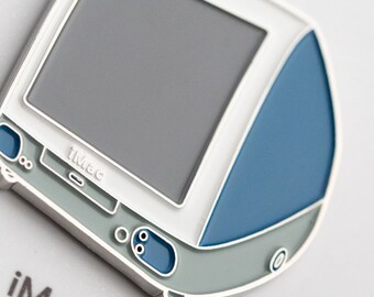 Apple Iconic Product Badge Enamel Pin for Tech / Apple Lovers Grid