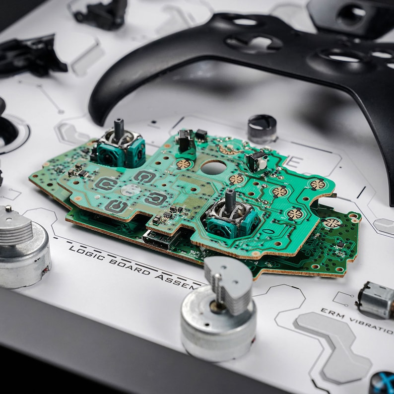 Framed Xbox One Controller Disassembled Game Console Tear Down Wall Art ...