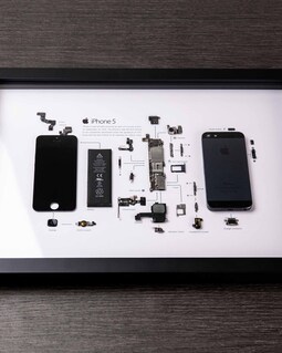 IPhone 5分解アート（額装済み）：テクノロジー好きへのギフト（A3