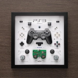 Frame Dualshock 3 Controlloer Frame Disassemble Art, Gammer love, ps3,tech gift