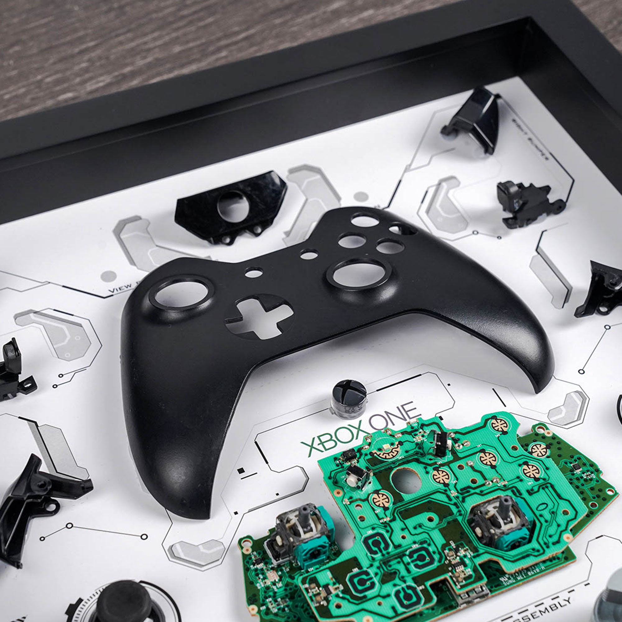 Framed Xbox One Controller Disassembled Game Console Tear Down Etsy