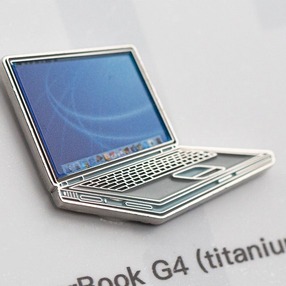 Apple Iconic Product Badge Enamel Pin for Tech / Apple Lovers Grid