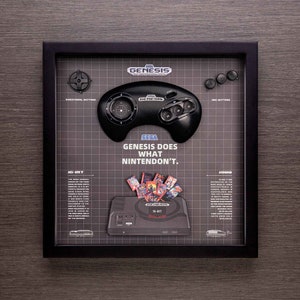 Unique Gifts-Grid Sega Genesis/ Mega Drive frame, Creative Gift Ideas for office, home and  wall decor