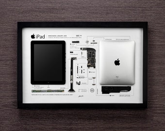 Cornice per iPad di prima generazione, indispensabile per i fan di Apple: grafica per iPad, crea uno stile unico di arredamento Apple, grafica per iPad.