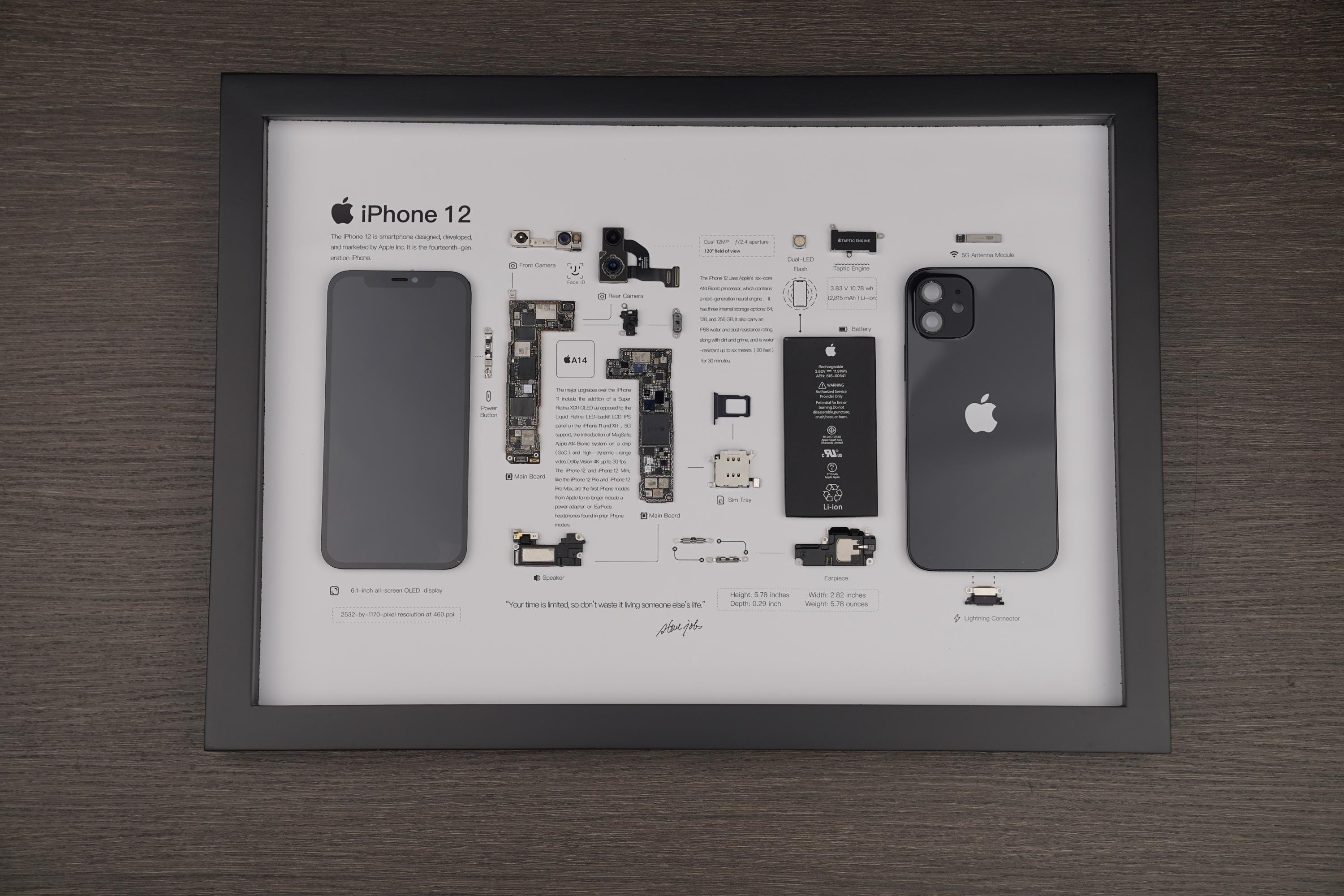 Framed iPhone 3 3gs 4 4s 5 6 7 8 X Disassembled Phone Wall Framed iPhone 3 3gs 4 4s 5 6 7 8 X Disassembled Phone Wall