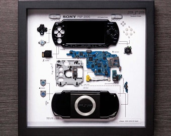 Framed PSP 1000/2000 Disassembled Console Art: Tech Gift - Etsy