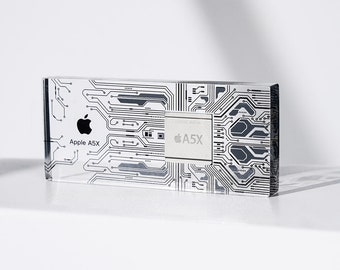 Apple A5X Chip Resin Art: Tech Lover Gift