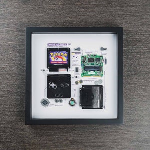 Framed Nintendo Game Boy Advance GBA Disassembled Game Framed Nintendo Game Boy Advance GBA Disassembled Game