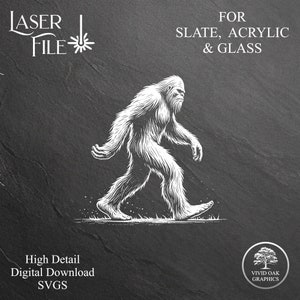 Bigfoot Engrave File SVG: Slate, Acrylic, Glass (Digital Download)