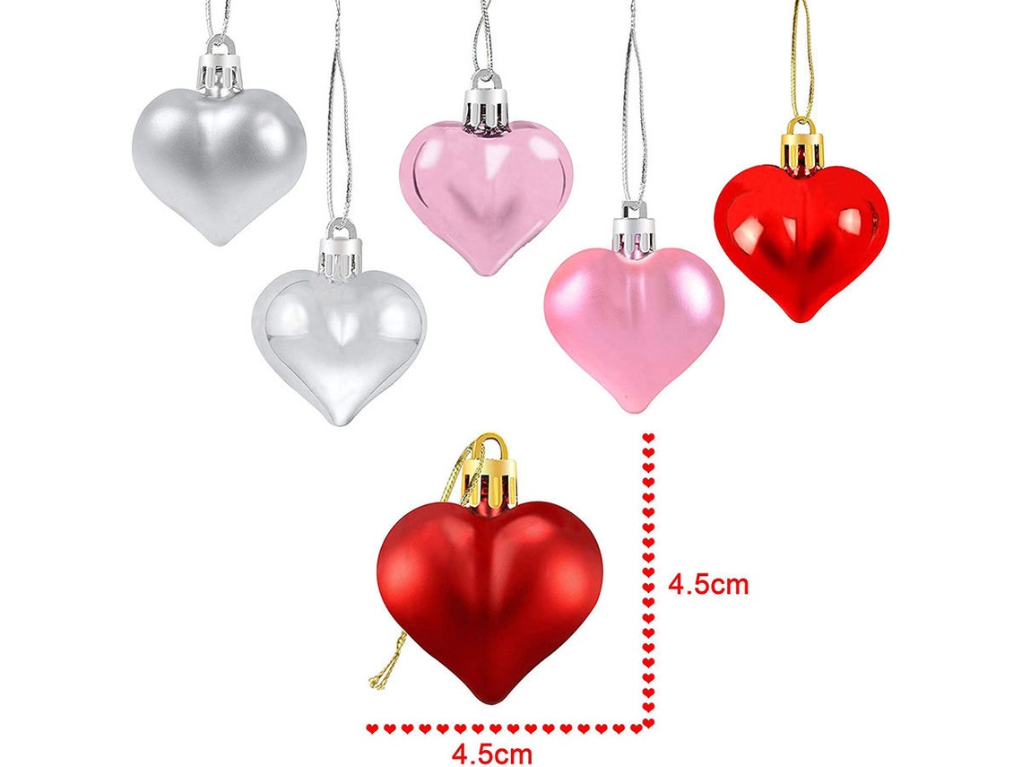 Crafts manlikemarvinsparks heartstrings Valentine's Day Heart Shaped Ornaments Valentines Heart | Etsy